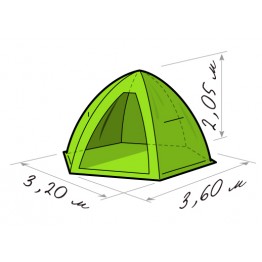 Палатка зимняя Лотос 5 Универсал Баня (3.60x3.20x2.05 м)